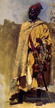 Garde mauresque arabe Edwin Lord Weeks Peinture à l'huile